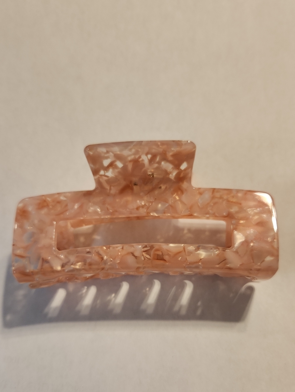 Peach NWOT Acetate Hair Clip 4 inches